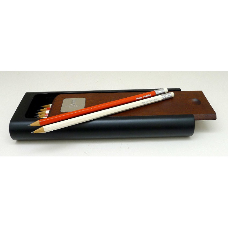 Private: Pineider Custom Made Happy Birthday Pencils Mahagony Case