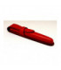 Hand Stitched Leather Single Pen Case Crimson Red with Black