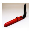 Hand Stitched Leather Single Pen Case Crimson Red with Black