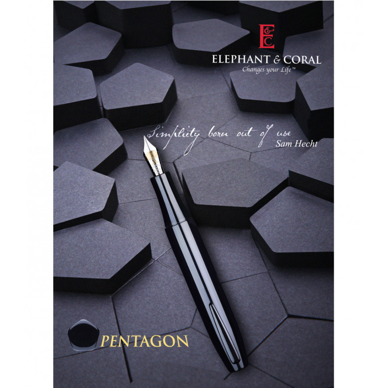Elephant & Coral Pentagon Limited Edition Designer Fountain Pen