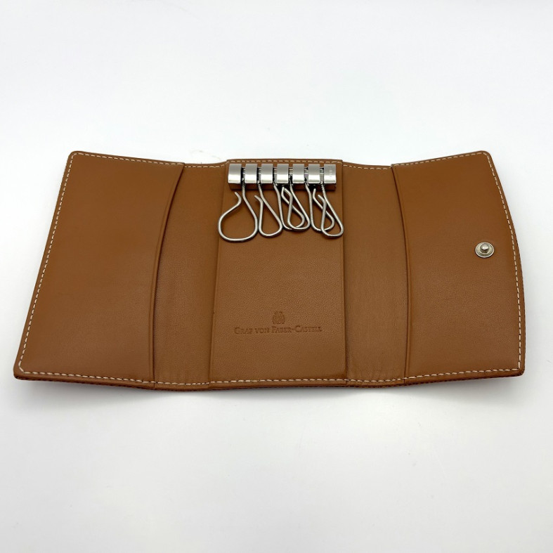 Graf von Faber-Castell Key Wallet Grained Brown