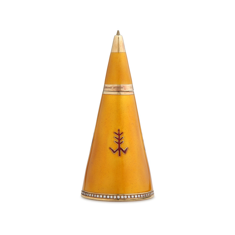 Elephant & Coral Oriental Riddle Conical Ball Pen