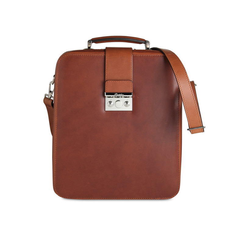Pineider Leather Laptop Carrier in Tan Colour